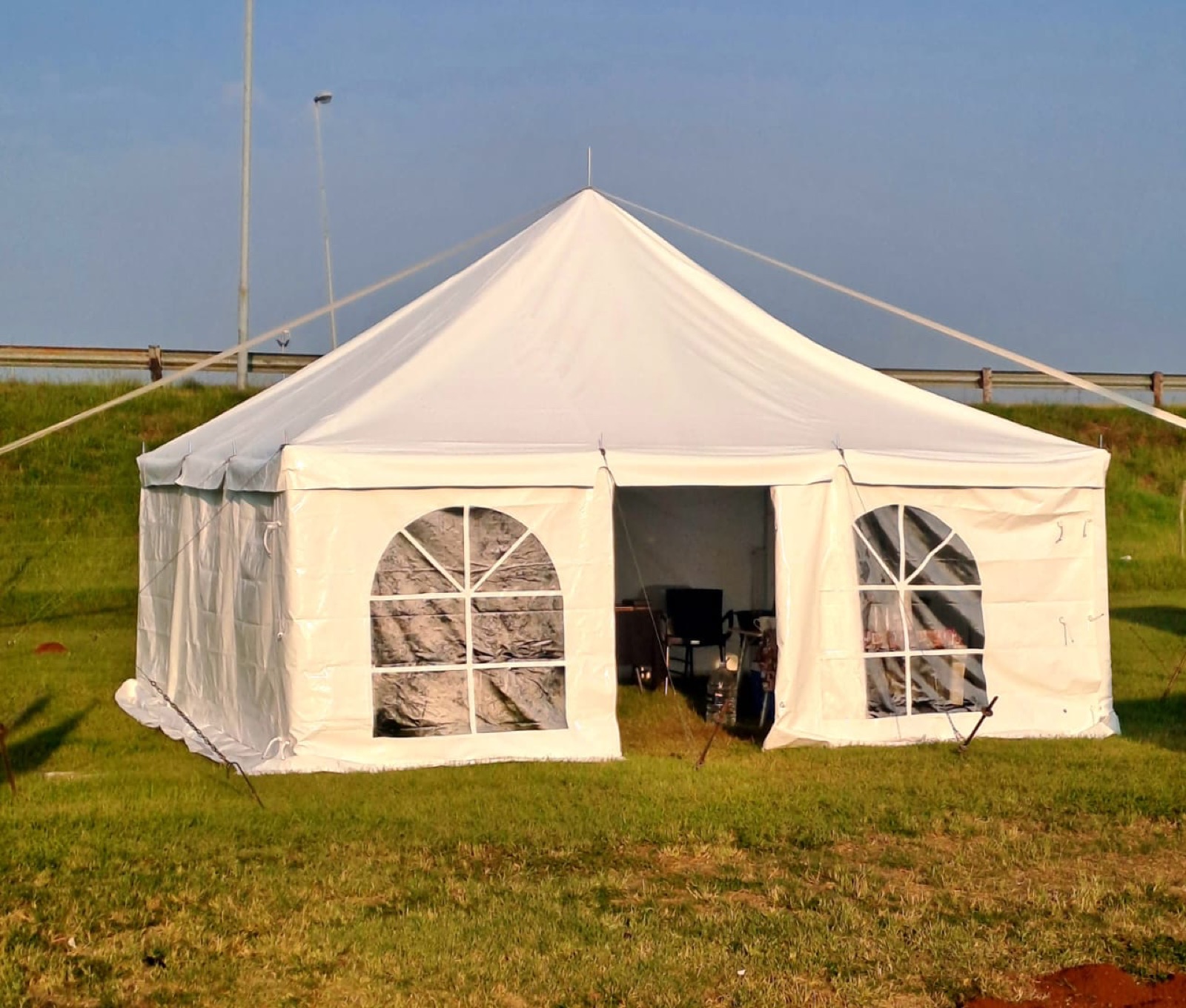 Mini marquee with window walls